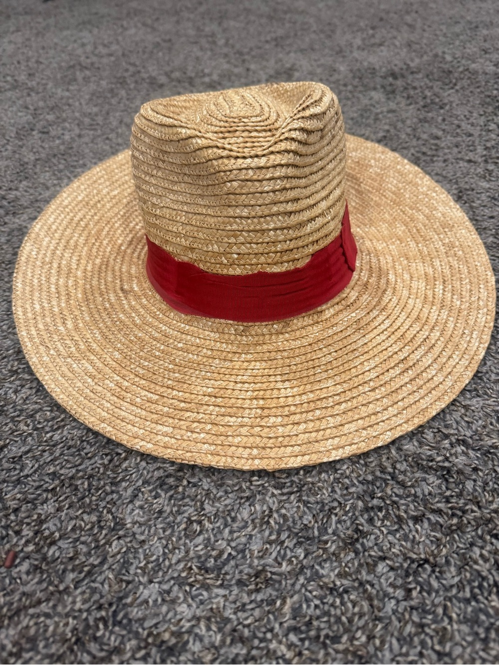 Brixton Natural Straw Hat with Red Band